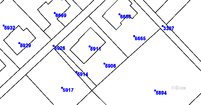 Parcela st. 2025/19 v KÚ Horní Libina, Katastrální mapa