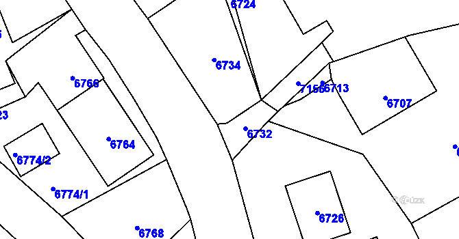 Parcela st. 2817/14 v KÚ Horní Libina, Katastrální mapa