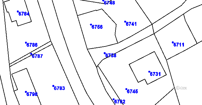 Parcela st. 2817/16 v KÚ Horní Libina, Katastrální mapa