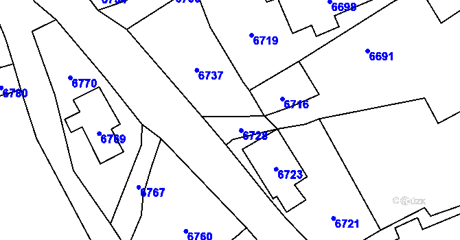 Parcela st. 2817/18 v KÚ Horní Libina, Katastrální mapa