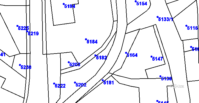Parcela st. 2817/25 v KÚ Horní Libina, Katastrální mapa