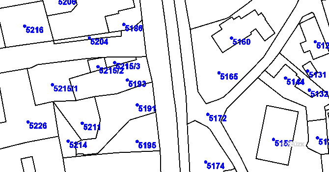 Parcela st. 2817/29 v KÚ Horní Libina, Katastrální mapa