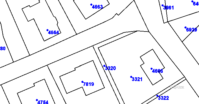 Parcela st. 845/6 v KÚ Horní Libina, Katastrální mapa