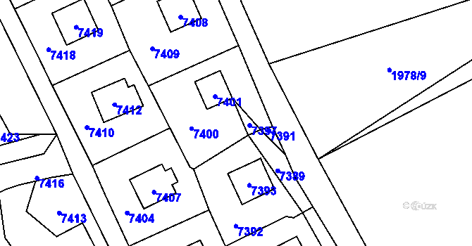Parcela st. 2021/27 v KÚ Horní Libina, Katastrální mapa