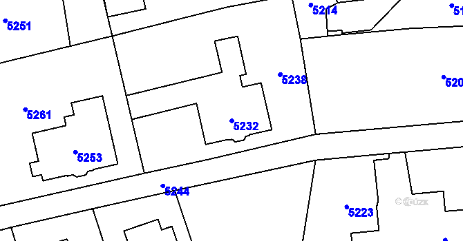 Parcela st. 5232 v KÚ Horní Libina, Katastrální mapa