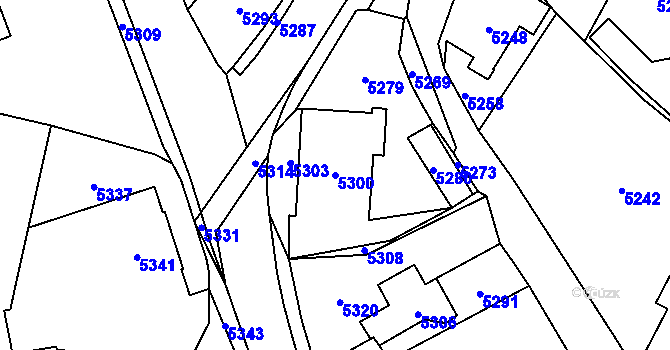 Parcela st. 5300 v KÚ Horní Libina, Katastrální mapa