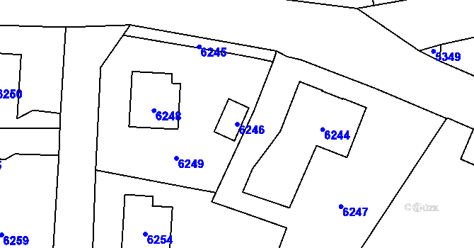 Parcela st. 6246 v KÚ Horní Libina, Katastrální mapa