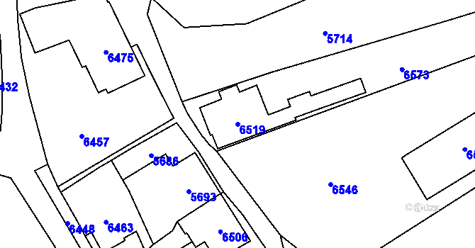 Parcela st. 6519 v KÚ Horní Libina, Katastrální mapa