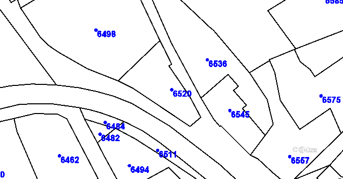 Parcela st. 6520 v KÚ Horní Libina, Katastrální mapa