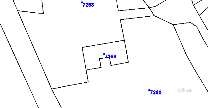 Parcela st. 7268 v KÚ Horní Libina, Katastrální mapa
