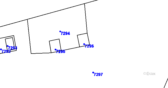 Parcela st. 7296 v KÚ Horní Libina, Katastrální mapa