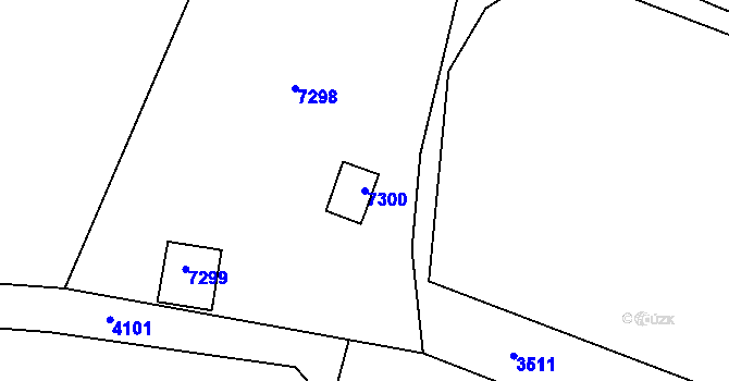 Parcela st. 7300 v KÚ Horní Libina, Katastrální mapa