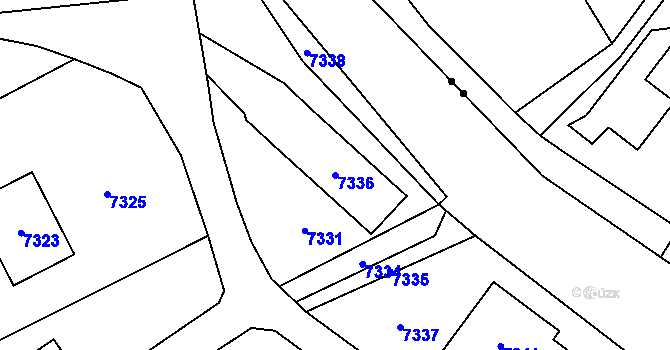 Parcela st. 7336 v KÚ Horní Libina, Katastrální mapa