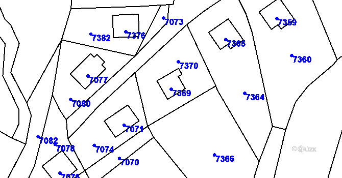 Parcela st. 7369 v KÚ Horní Libina, Katastrální mapa
