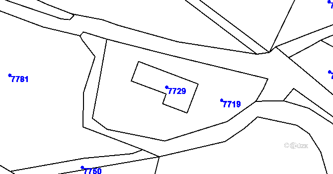 Parcela st. 7729 v KÚ Horní Libina, Katastrální mapa