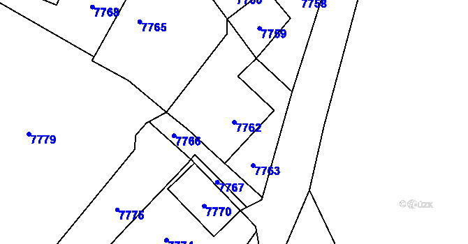 Parcela st. 7762 v KÚ Horní Libina, Katastrální mapa
