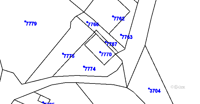 Parcela st. 7770 v KÚ Horní Libina, Katastrální mapa