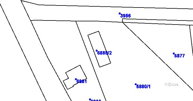 Parcela st. 6880/2 v KÚ Horní Libina, Katastrální mapa