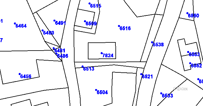 Parcela st. 7824 v KÚ Horní Libina, Katastrální mapa