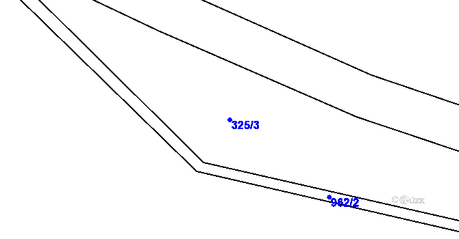 Parcela st. 325/3 v KÚ Libínské Sedlo, Katastrální mapa