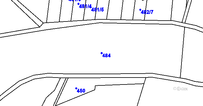 Parcela st. 484 v KÚ Libínské Sedlo, Katastrální mapa