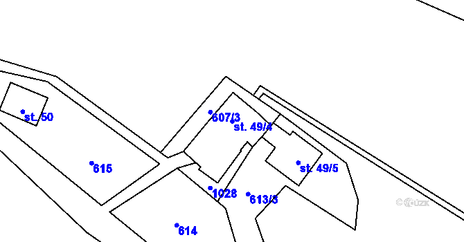 Parcela st. 49/4 v KÚ Libínské Sedlo, Katastrální mapa