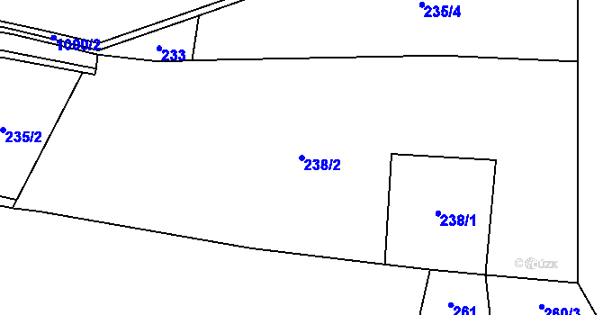Parcela st. 238/2 v KÚ Libínské Sedlo, Katastrální mapa