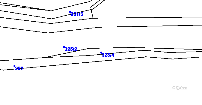 Parcela st. 325/4 v KÚ Libínské Sedlo, Katastrální mapa