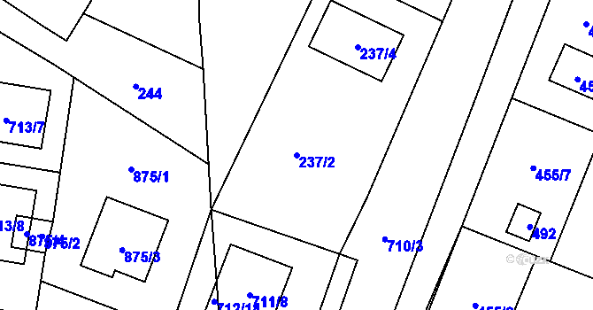 Parcela st. 237/2 v KÚ Libišany, Katastrální mapa