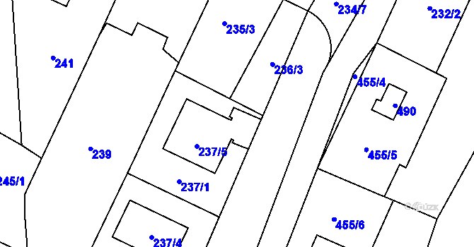 Parcela st. 236/4 v KÚ Libišany, Katastrální mapa