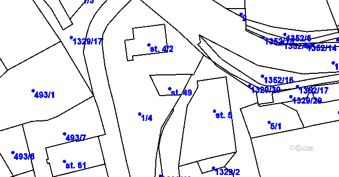 Parcela st. 49 v KÚ Libkov, Katastrální mapa