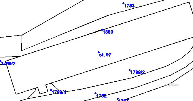 Parcela st. 54/1 v KÚ Libkov, Katastrální mapa