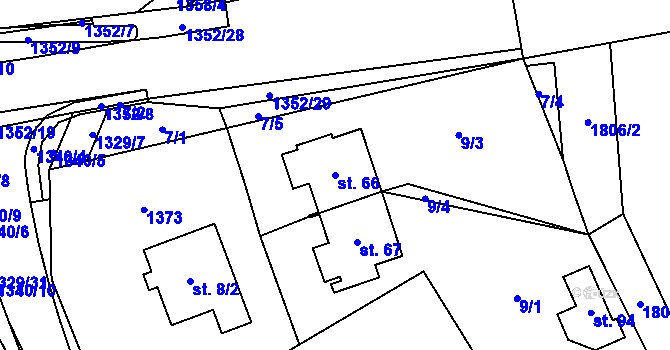 Parcela st. 66 v KÚ Libkov, Katastrální mapa
