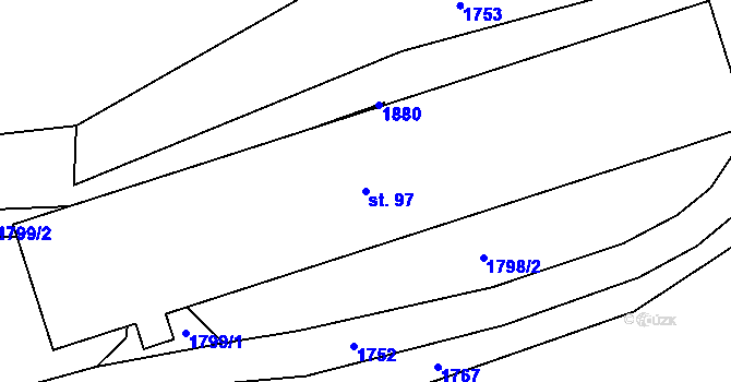 Parcela st. 97 v KÚ Libkov, Katastrální mapa