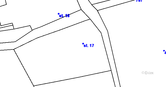 Parcela st. 17 v KÚ Libkov u Nasavrk, Katastrální mapa