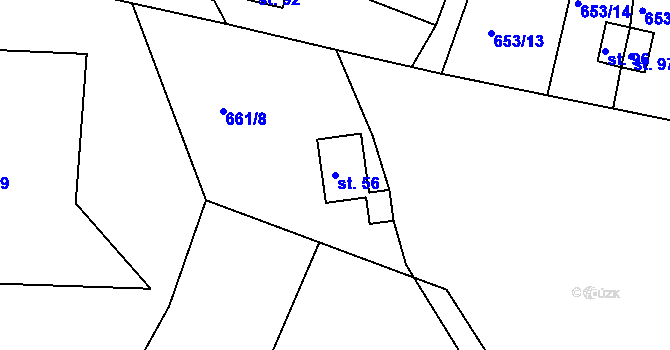 Parcela st. 56 v KÚ Libkov u Nasavrk, Katastrální mapa