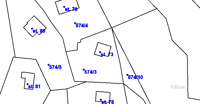 Parcela st. 73 v KÚ Libkov u Nasavrk, Katastrální mapa