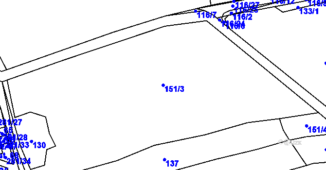 Parcela st. 151/3 v KÚ Libkov u Nasavrk, Katastrální mapa