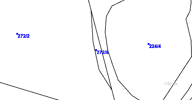Parcela st. 272/5 v KÚ Libkov u Nasavrk, Katastrální mapa