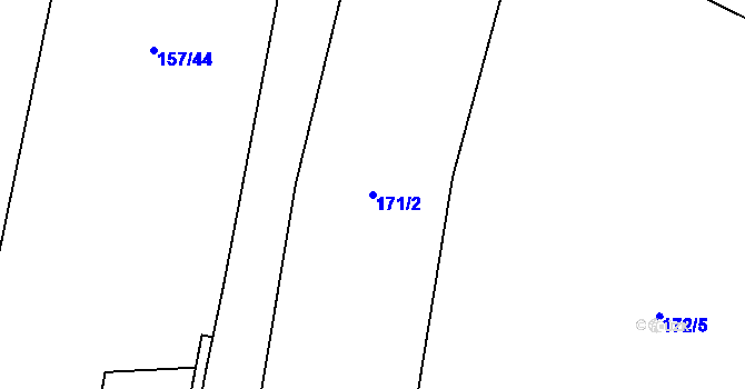 Parcela st. 171/2 v KÚ Libkova Voda, Katastrální mapa