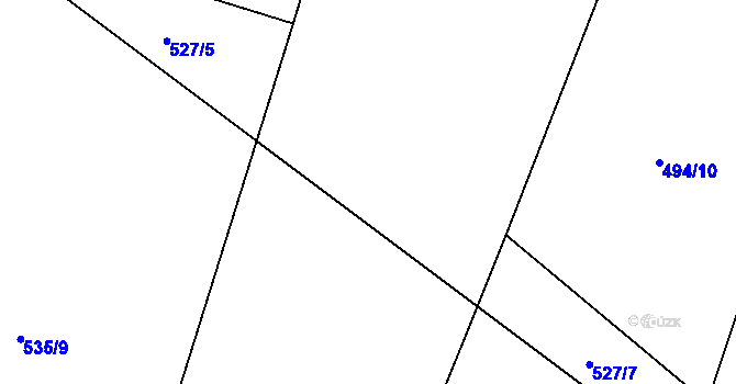 Parcela st. 527/6 v KÚ Libkova Voda, Katastrální mapa