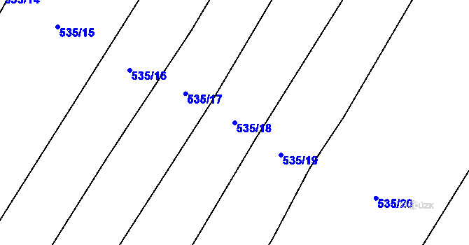 Parcela st. 535/18 v KÚ Libkova Voda, Katastrální mapa