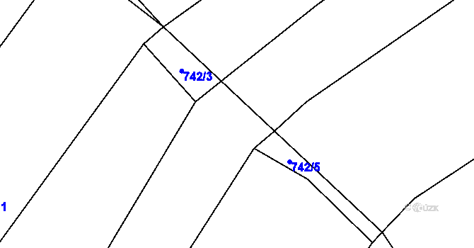 Parcela st. 742/4 v KÚ Libkova Voda, Katastrální mapa