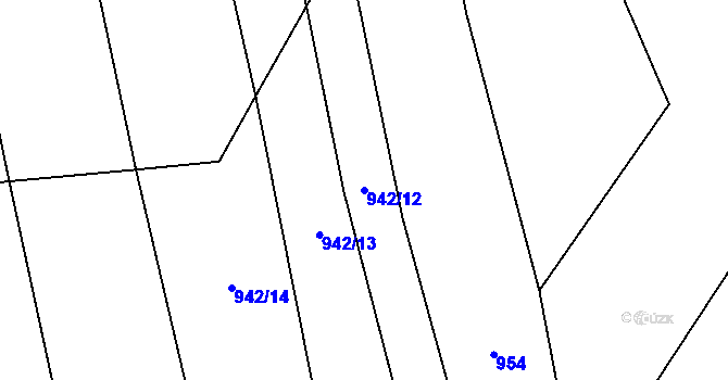 Parcela st. 942/12 v KÚ Libkova Voda, Katastrální mapa