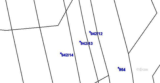 Parcela st. 942/13 v KÚ Libkova Voda, Katastrální mapa