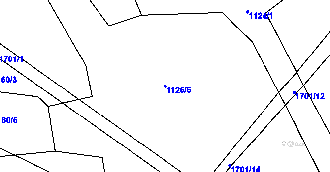 Parcela st. 1126/6 v KÚ Libkova Voda, Katastrální mapa