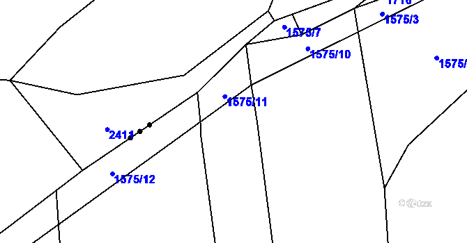 Parcela st. 1575/15 v KÚ Libkova Voda, Katastrální mapa