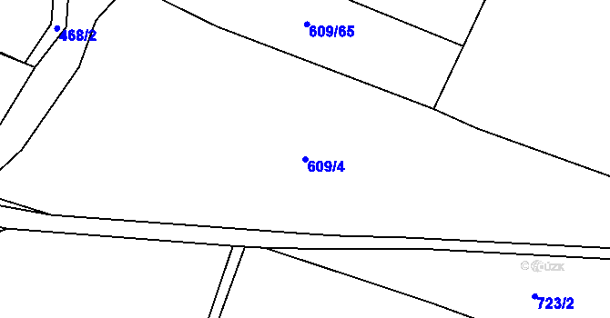 Parcela st. 609/4 v KÚ Libkovice pod Řípem, Katastrální mapa