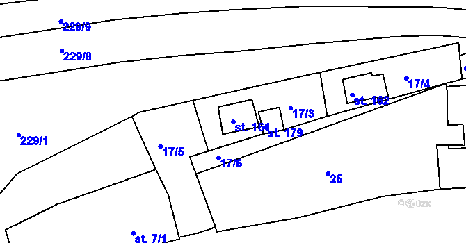 Parcela st. 161 v KÚ Liblín, Katastrální mapa