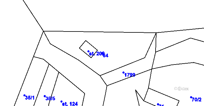 Parcela st. 64 v KÚ Liblín, Katastrální mapa